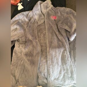 The North Face Pink and Gray Fleece Jacket